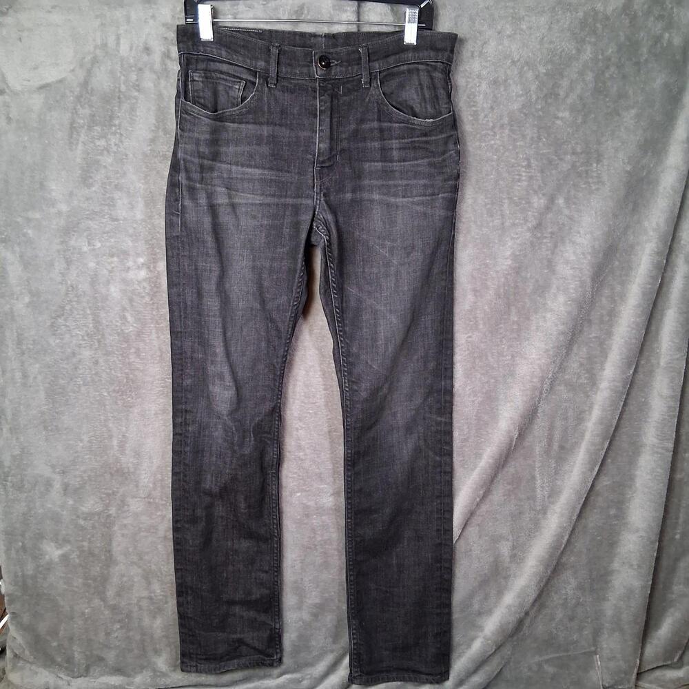 Paige Lennox Slim Straigh Jeans Mens 32x32 Black Wash Designer Denim Sample Tags - Picture 1 of 9